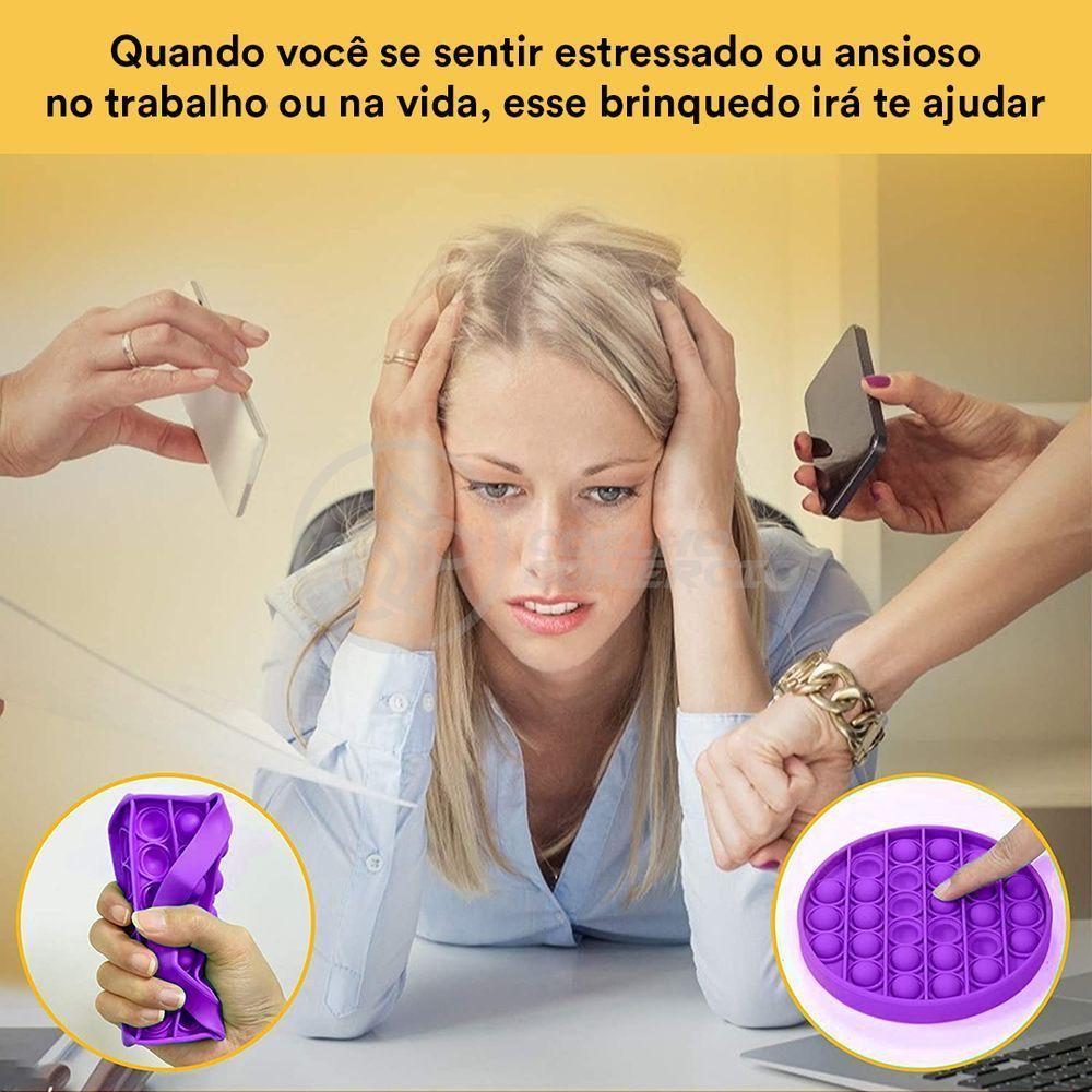 Pop It Circular Anti Stress Estourar Bolha Roxo - 4