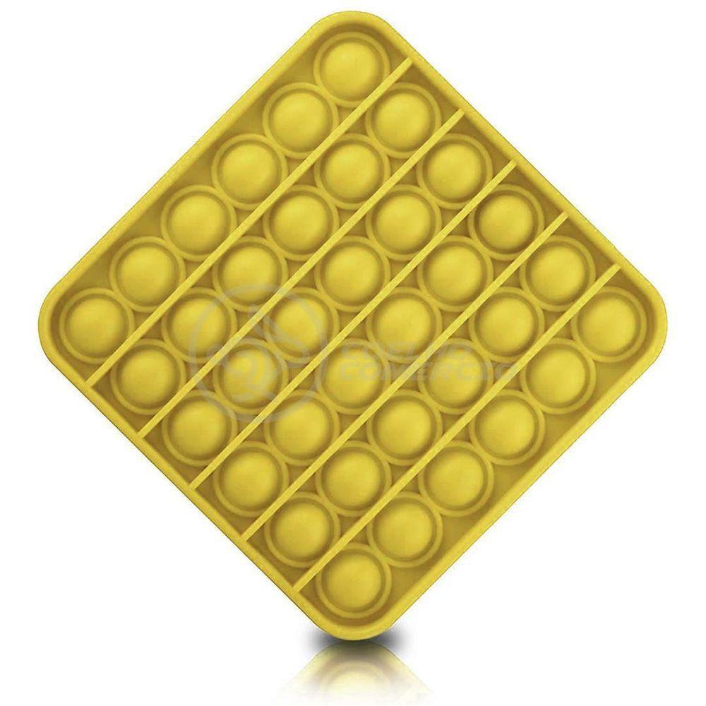 Pop It Quadrado Fidget Toy Anti Stress Ansiedade Amarelo Nº2 - 1