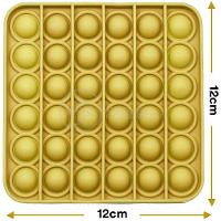 Pop It Quadrado Fidget Toy Anti Stress Ansiedade Amarelo Nº2 - 6
