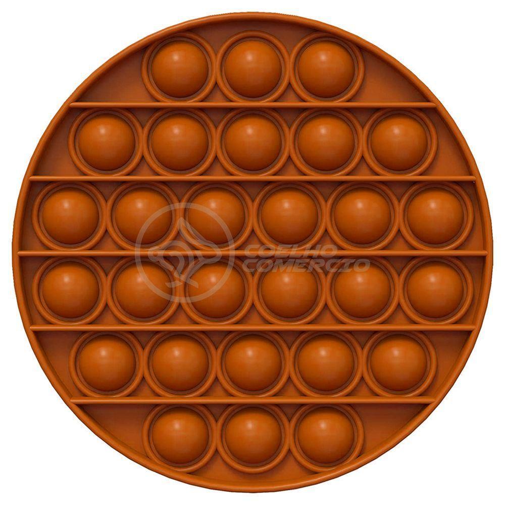 Pop It Circular Anti Stress Estourar Bolha Sensor Laranja - 6