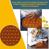 Pop It Circular Anti Stress Estourar Bolha Sensor Laranja