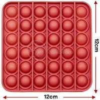 Pop It Quadrado Fidget Toy Silicone Anti Stress Vermelho Nº6 - 10