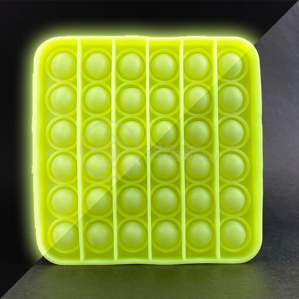 Pop It Brilha No Escuro Fluorescente Anti Stress Amarelo - 4