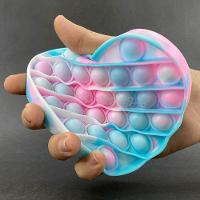 Pop It Tie Dye Coração Anti Stress Rosa E Azul - 2