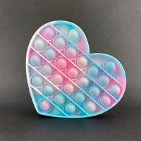 Pop It Tie Dye Coração Anti Stress Rosa E Azul - 3