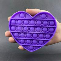 Pop It Coração Anti Stress Estourar Bolha Roxo - 1