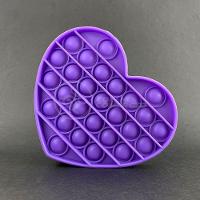 Pop It Coração Anti Stress Estourar Bolha Roxo - 3