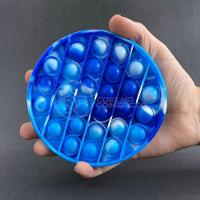 Pop It Tie Dye Circular Anti Stress Bolha Azul - 3