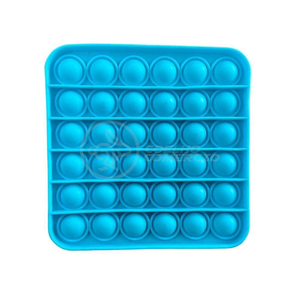 Pop It Quadrado Fidget Toy Anti Stress Ansiedade - Azul Nº10 - 1