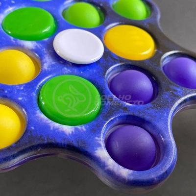 Hand Spinner Pop It Com Luz Led Anti Stress Azul