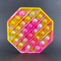Pop It Tie Dye Anti Stress Sensor Amarelo E Rosa - 4