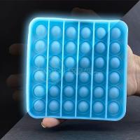 Pop It Brilha No Escuro Fluorescente Anti Stress Azul - 3