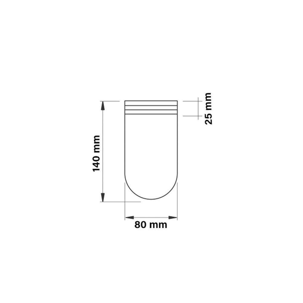 Globo Para Reposição Tipo U 100 W Tramontina Em Vidro Liso Tramontina - 5