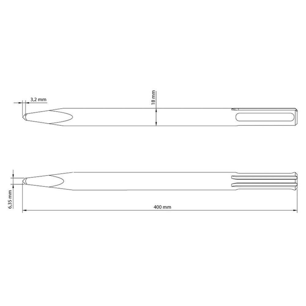 Ponteiro 16" Tramontina Em Aço Especial Com Encaixe Sds Plus Tramontina - 2