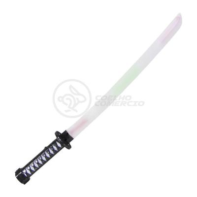 Sabre Ninja Brinquedo Som E Led Luz - Preto