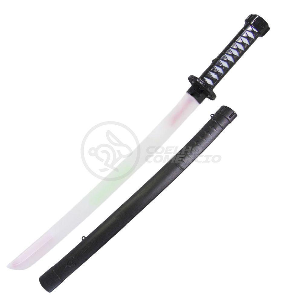 Sabre Ninja Brinquedo Som E Led Luz - Preto - 1