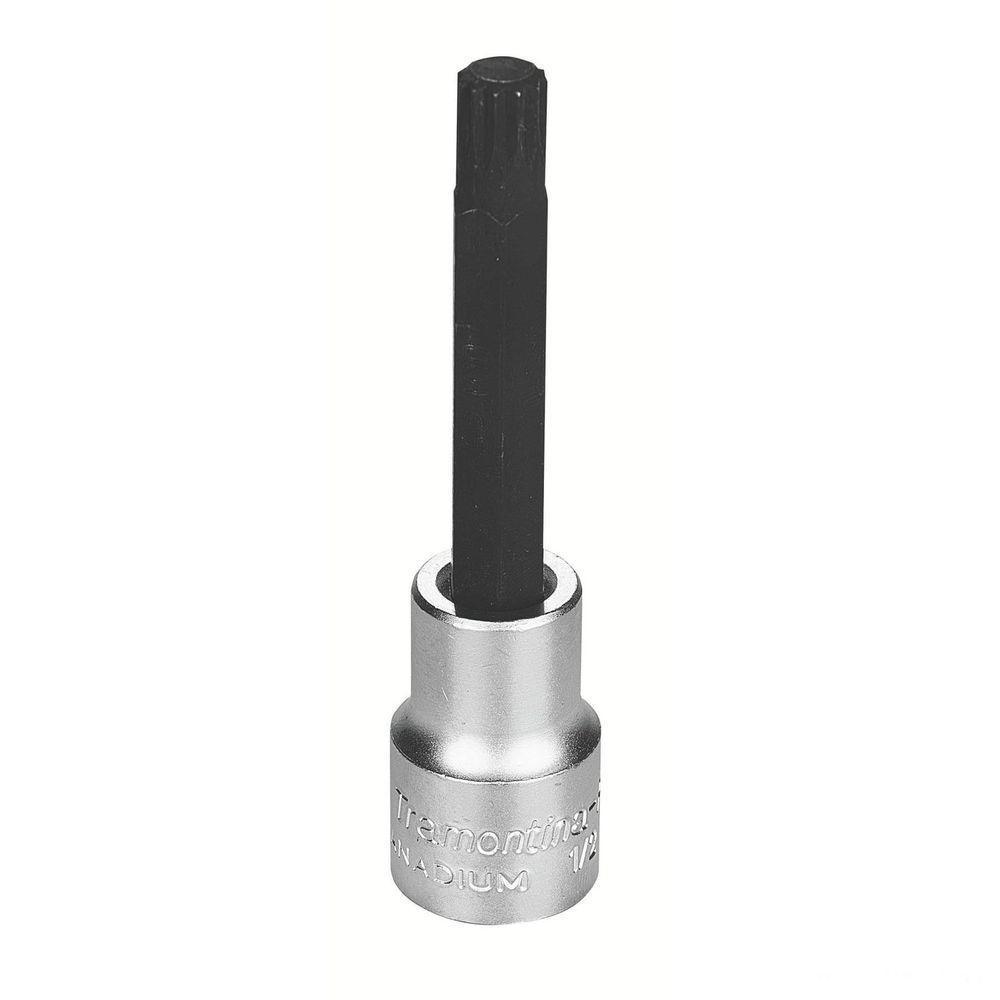 Soquete Em Aço Cromo Vanádio Ponta Multidentada Longa 10 Mm - Encaixe 1/2" Tramontina Pro Tramontina - 1