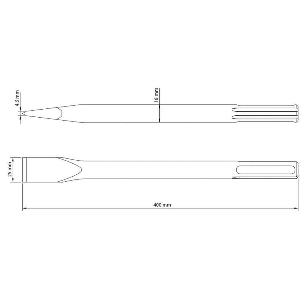 Talhadeira 16" Tramontina Em Aço Especial Com Encaixe Sds Plus Tramontina - 2