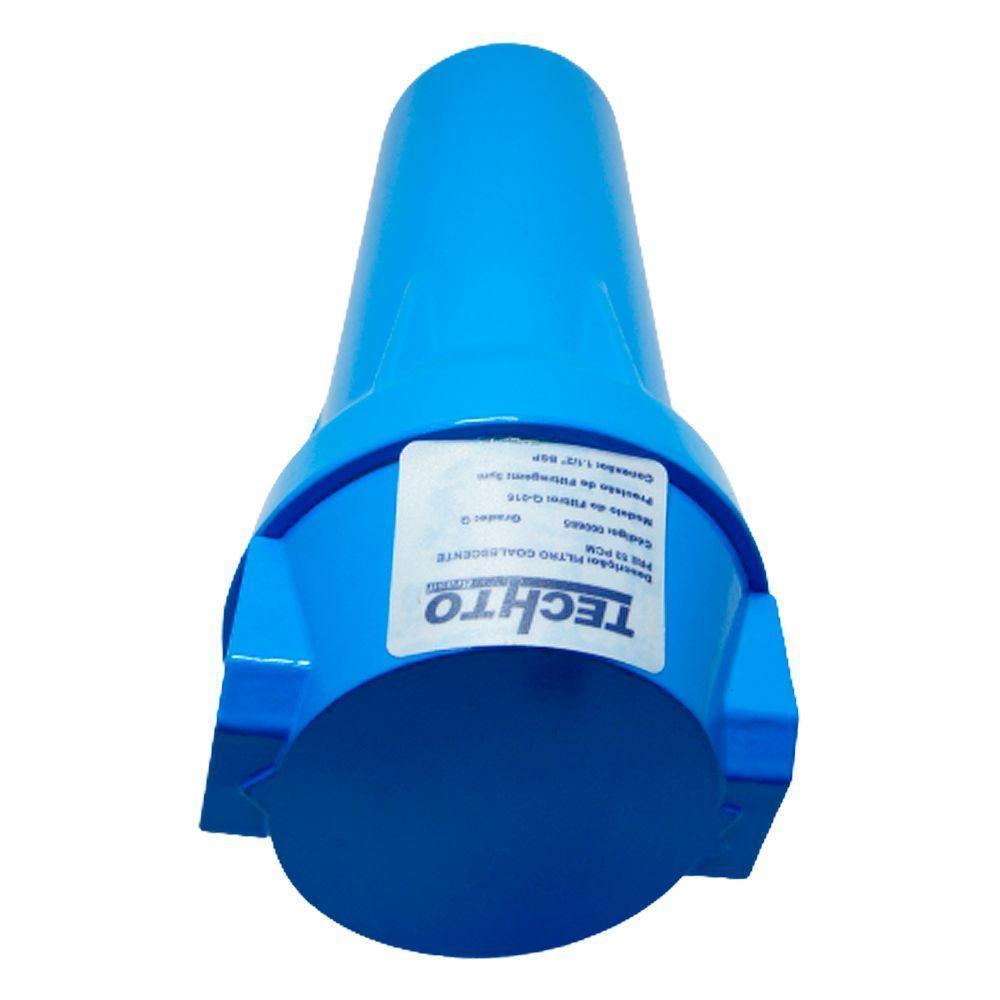 Filtro Coalescente Techto Q-015 3/4 53 Pcm Pre Dreno Manual Copo Metal - 10