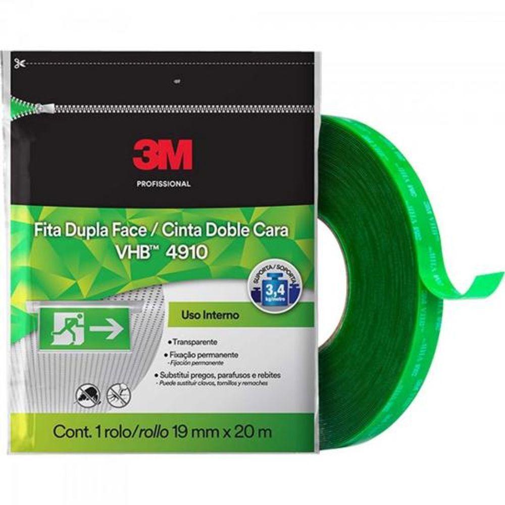 Fita Dupla Face 19mm X 20m Vhb 4910 Fp Transparente 3m - 2
