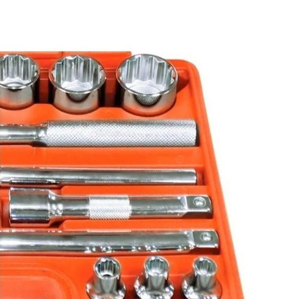 Jogo De Soquetes Estriados 1/2" 8 A 32 Mm 22 Peças Robust - 2