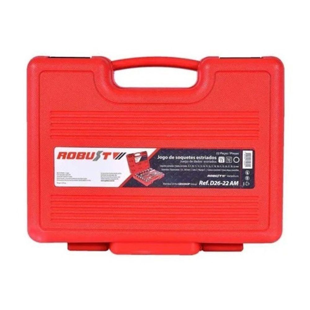 Jogo De Soquetes Estriados 1/2" 8 A 32 Mm 22 Peças Robust - 3