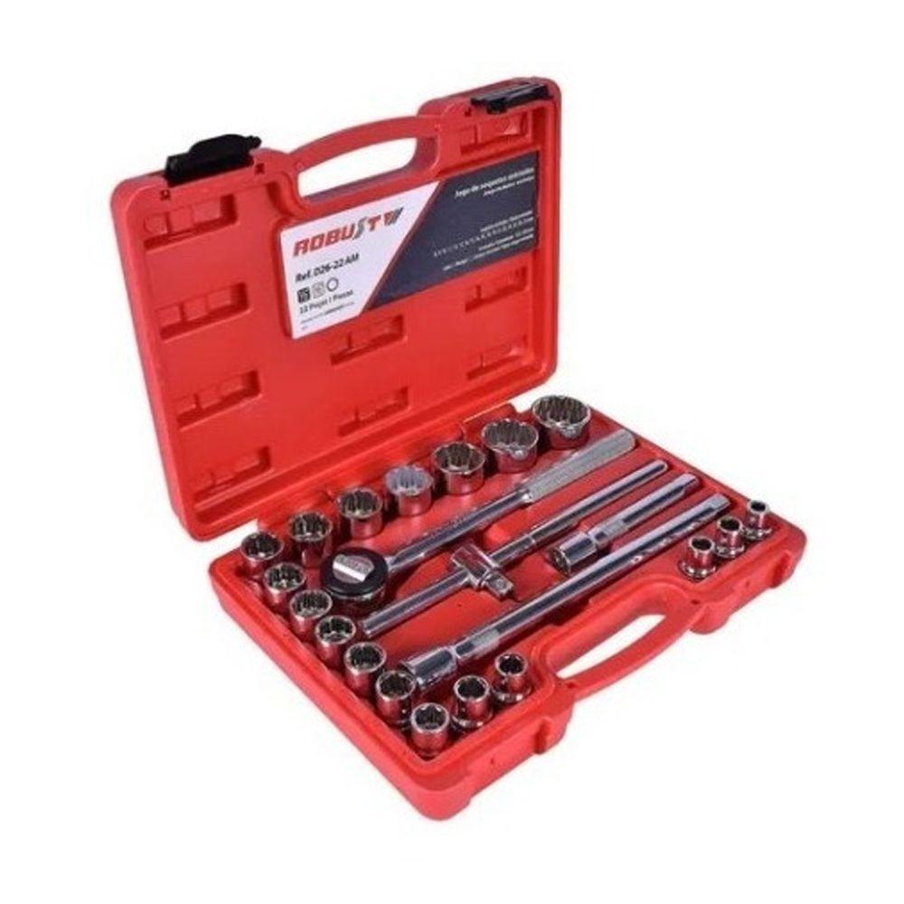 Jogo De Soquetes Estriados 1/2" 8 A 32 Mm 22 Peças Robust - 5