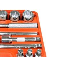 Jogo De Soquetes Estriados 1/2" 8 A 32 Mm 22 Peças Robust - 2