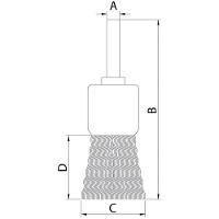 Escova Tipo Pincel Arame Ondulado Com Haste 1x1/4'' Tramontina Pro Tramontina - 2