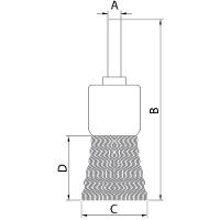 Escova Tipo Pincel Arame Ondulado Com Haste 5/8x1/4'' Tramontina Pro Tramontina - 2