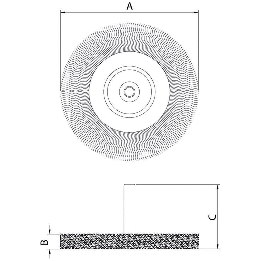 Escova Circular Arame Ondulado Com Haste 3x1/4'' Tramontina Pro Tramontina - 2