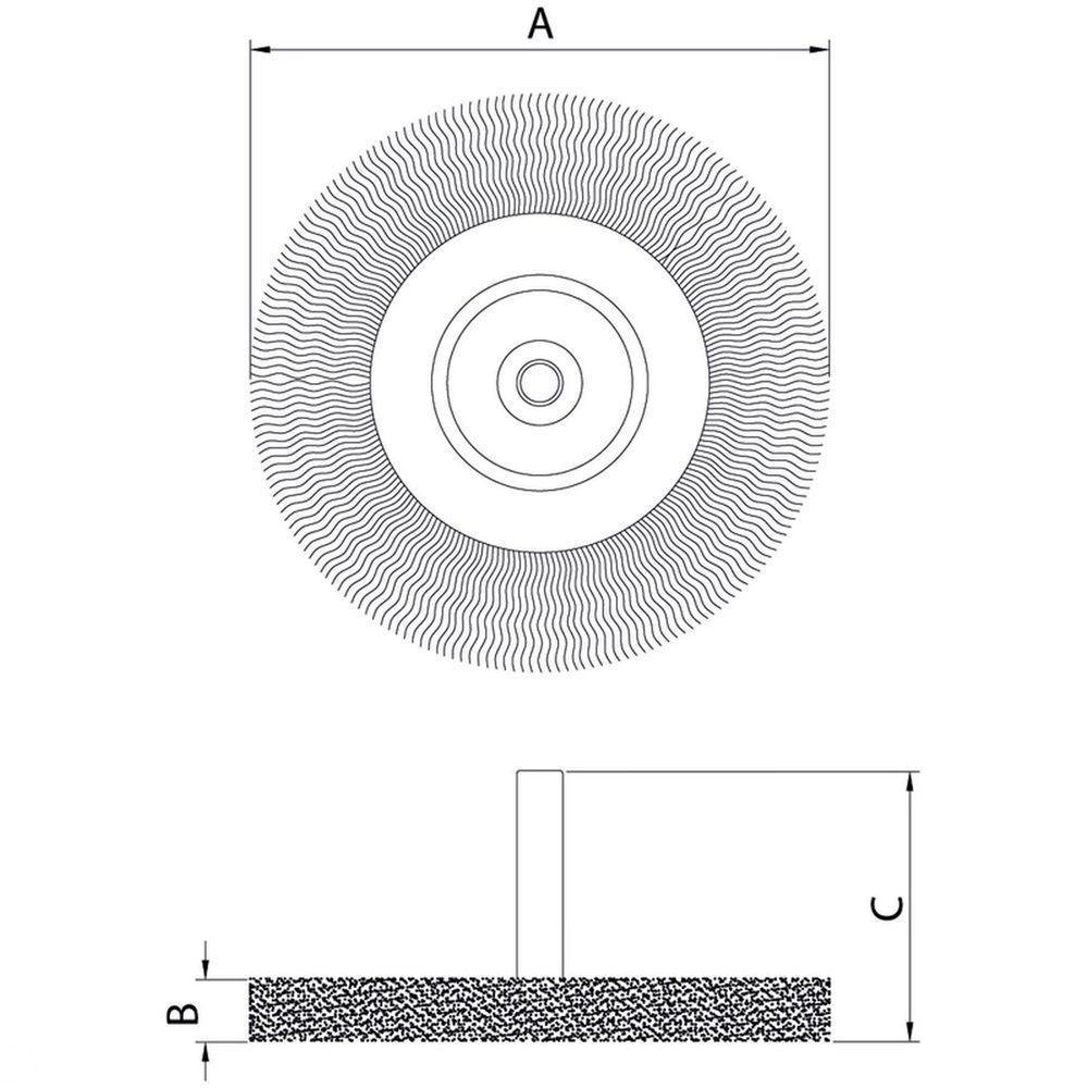 Escova Circular Arame Ondulado Com Haste 2x1/4'' Tramontina Pro Tramontina - 2