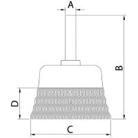 Escova Tipo Copo Arame Ondulado Com Haste 3x1/4'' Tramontina Pro Tramontina - 2