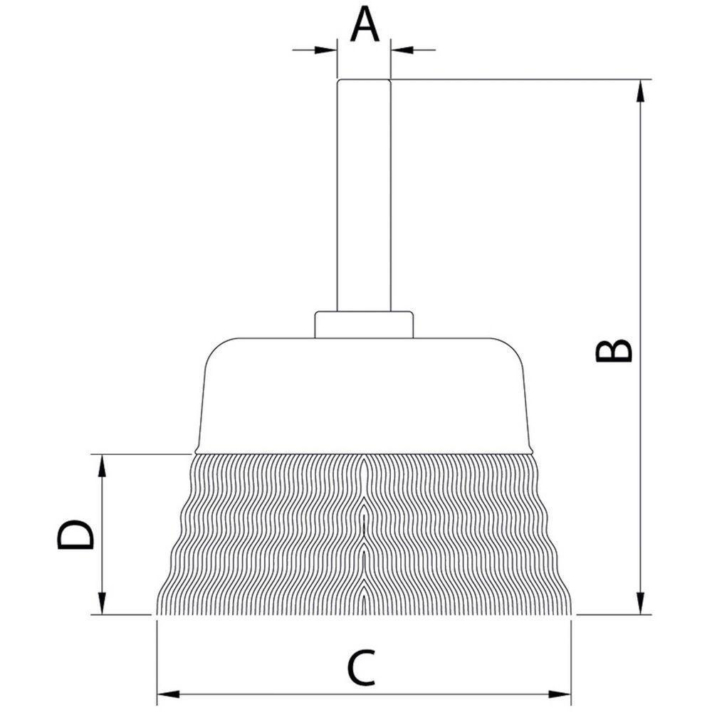 Escova Tipo Copo Arame Ondulado Com Haste 2x1/4'' Tramontina Pro Tramontina - 2
