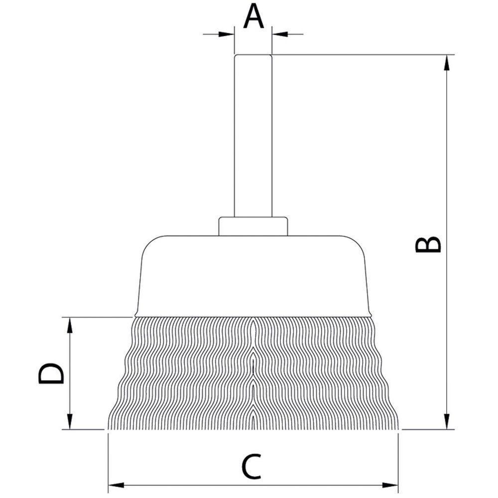 Escova Tipo Copo Arame Ondulado Com Haste 2x1/4'' Tramontina Pro Tramontina - 2