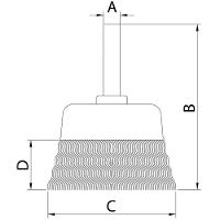 Escova Tipo Copo Arame Ondulado Com Haste 2x1/4'' Tramontina Pro Tramontina - 2