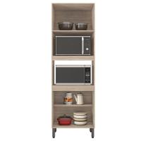 Paneleiro Cozinha Duplo Forno 4 Portas Touch Grafito 94421