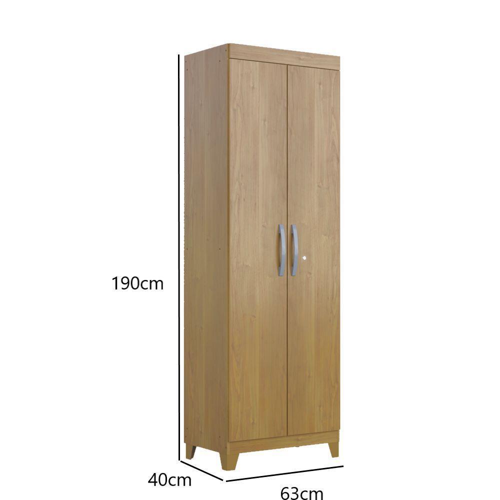 Armario Multiuso Asteca 2 Portas Com Chave Cinamomo - 3