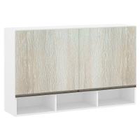 Armário 120cm 2 Portas C/Nicho Branco Polar C/Legno Crema - 1