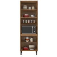 Paneleiro Cozinha 2 Portas Vidro 2Portas Mdp Amêndola Branco - 2