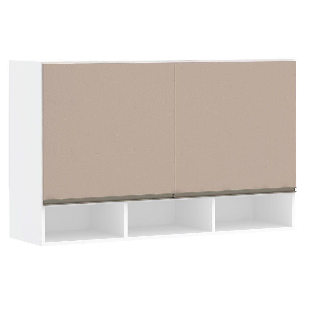 Armário 120cm 2 Portas C/Nicho Branco Polar C/Connect - 1