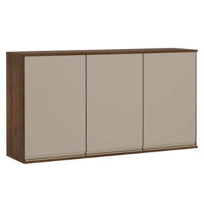 Armário Para Cozinha 120 Cm 3 Portas Dourado Com Connect