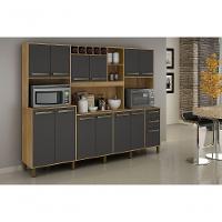 Armario Agata 13 Portas 2 Gavetas 5 Nichos Cinamomo/grafite - 2