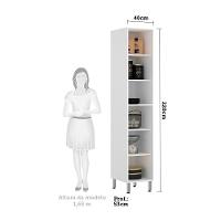 Paneleiro Simples 40cm 2 Portas Pérola Branco Polar C/Gaia - 3