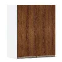 Armário Perola 60cm 2 Portas Branco Polar C/Nogueira - 1