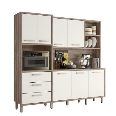 Armario Cozinha Leona 7 Portas E 3 Gavetas Carvalho Nature/off White Carvalho Nature/off White