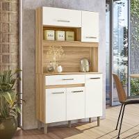 Armario Cozinha 5 Portas E 1 Gaveta Magazine 90 Freijo/off White Cristal Freijo/off White Cristal - 2