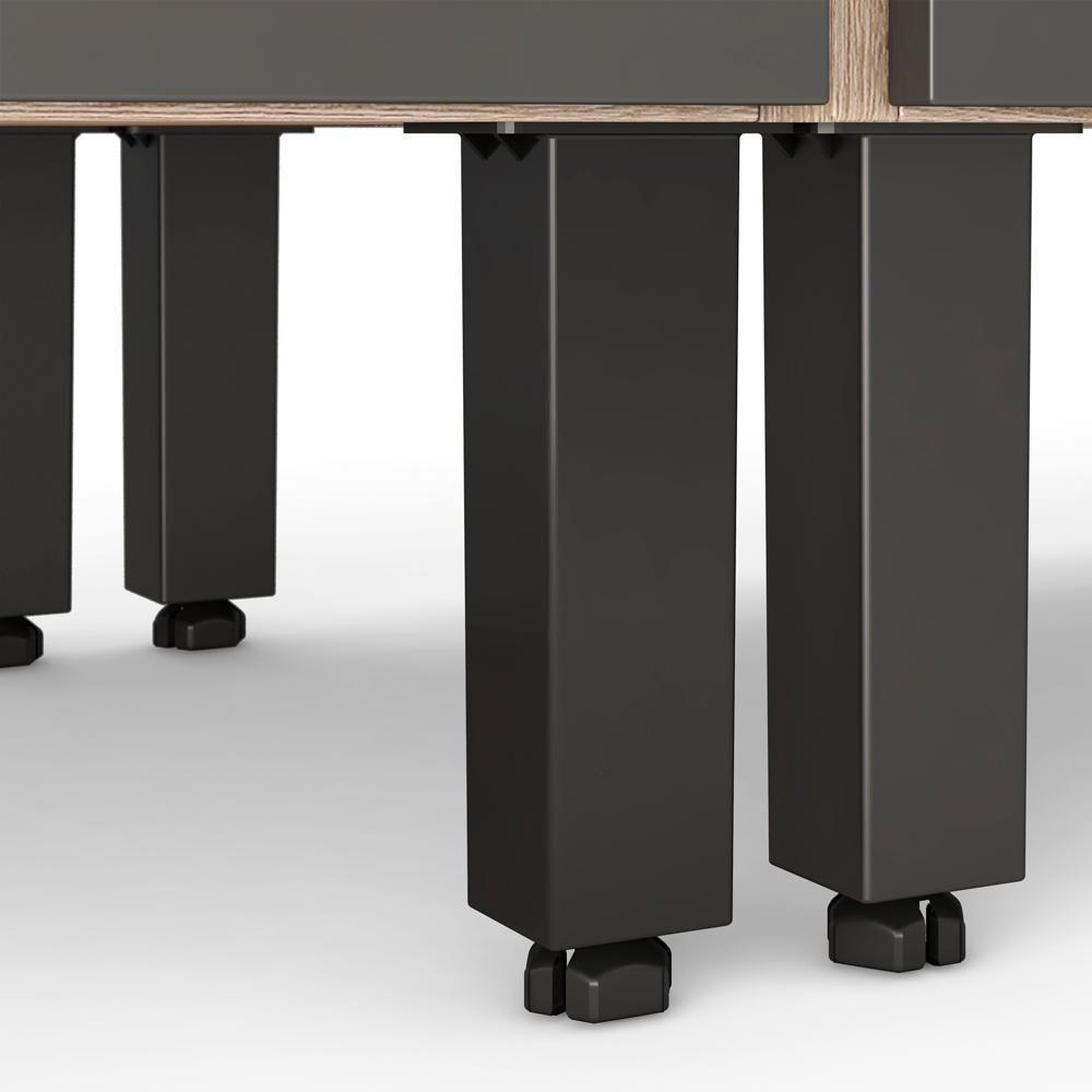 Paneleiro 2 Pt Vidro 70Cm 94551 Avena Grafito - 4