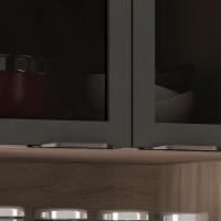 Paneleiro 2 Pt Vidro 70Cm 94551 Avena Grafito - 3