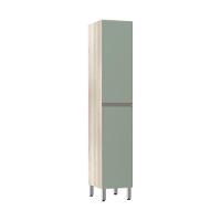 Paneleiro 40Cm 2 Portas Luci Legno Crema Com Verde Jade - 1